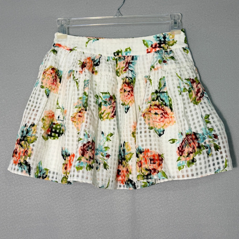 Buddy Love Joy Mini Skirt Womens Size S Floral Ruffle Boho Coquette Fairycore